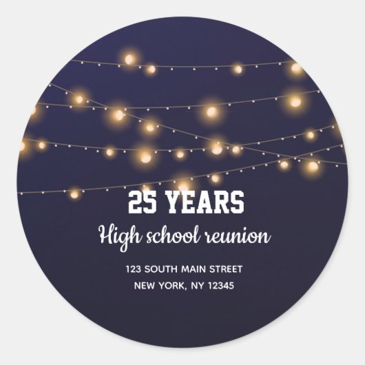 Moderne Lichter Runder Aufkleber (Vorderseite)