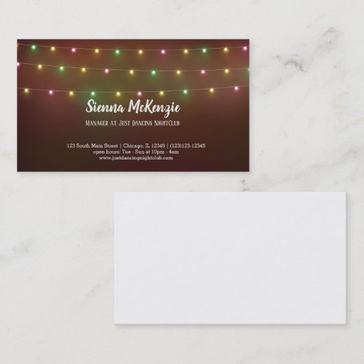 Moderne Lichter Visitenkarte (Vorne/Hinten)