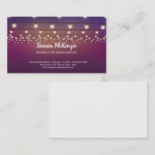 Moderne Lichter Visitenkarte (Vorne/Hinten)