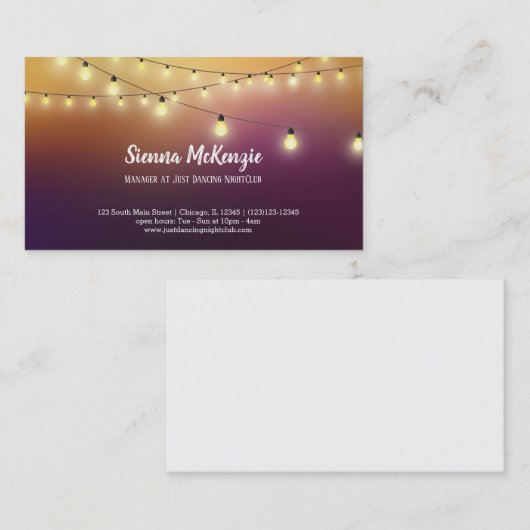 Moderne Lichter Visitenkarte (Vorne/Hinten)