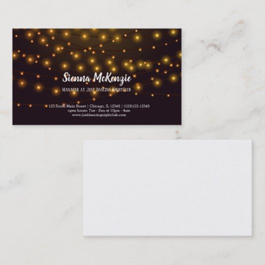 Moderne Lichter Visitenkarte (Vorne/Hinten)