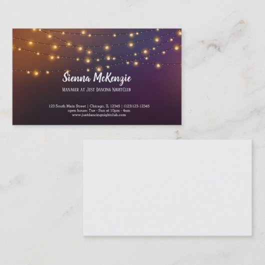 Moderne Lichter Visitenkarte (Vorne/Hinten)