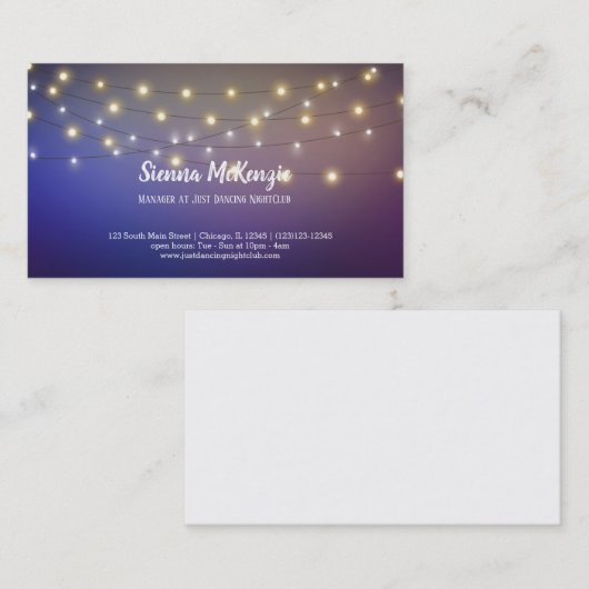 Moderne Lichter Visitenkarte (Vorne/Hinten)