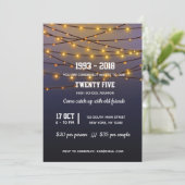 Moderne Lichterketten Einladung (Stehend Vorderseite)