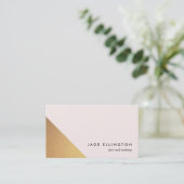 Moderne Lichtfarbe und geometrische Schönheit Gold Visitenkarte (Stehend Vorderseite)