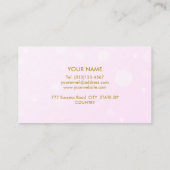 Moderne Lichtorangen auf Rose Gold Visitenkarte (Rückseite)