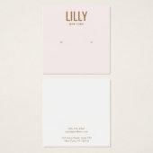 Moderne Lichtrosa Stuhlvorratskarte (Vorne & Hinten)