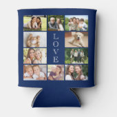 Moderne Liebe 10 Foto Collage Blue Dosenkühler (Vorderseite)