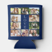 Moderne Liebe 10 Foto Collage Blue Dosenkühler (Rückseite)