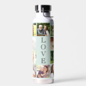 Moderne Liebe 10 Foto Collage Mint Trinkflasche (Links)