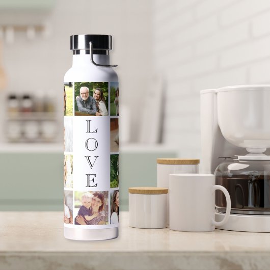 Moderne Liebe 10 FotoCollage Trinkflasche