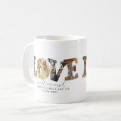 Moderne Liebe 4 Personalisierte Collage-Familie Kaffeetasse (Vorderseite Links)
