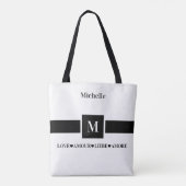 Moderne Liebe Amour Liebe Amore Name und Initiale Tasche (Rückseite)