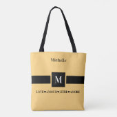 Moderne Liebe Amour Liebe Amore Name und Initiale Tasche (Rückseite)