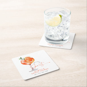 Moderne Liebe Auf Den Ersten Spritz Junggesellinne Rechteckiger Pappuntersetzer