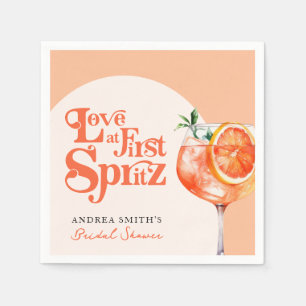 Moderne Liebe auf den ersten Spritzer Retro-Jungge Serviette