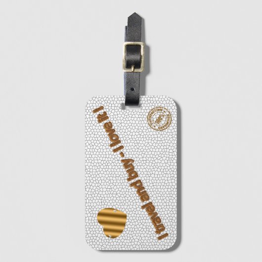 Moderne Liebe aus Hartglas Gepäckanhänger (Vorderseite Vertikal)