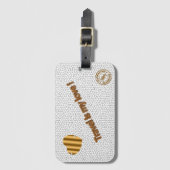 Moderne Liebe aus Hartglas Gepäckanhänger (Vorderseite Vertikal)