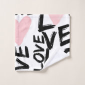 Moderne Liebe Badhandtuch Set (Waschlappen)