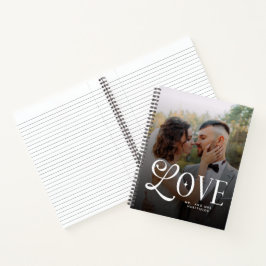 Moderne Liebe Benutzerdefinierte Hochzeit 2 Fotos Notizblock
