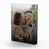 Moderne Liebe Benutzerdefinierte Hochzeitsfoto-Paa Fotoblock (Rechts)