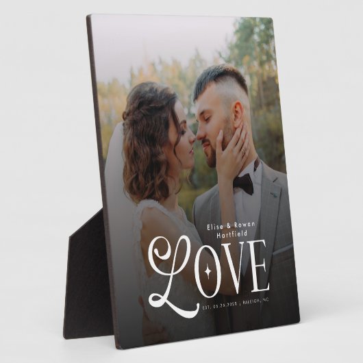 Moderne Liebe Benutzerdefinierte Hochzeitsfoto-Paa Fotoplatte (Seite)