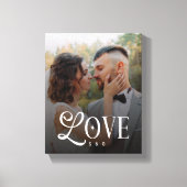 Moderne Liebe Benutzerdefinierte Hochzeitsfoto-Paa Leinwanddruck (Vorderseite)