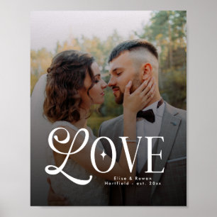 Moderne Liebe Benutzerdefinierte Hochzeitsfoto-Paa Poster