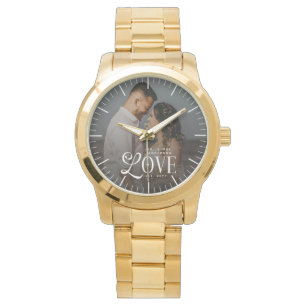 Moderne Liebe Benutzerdefinierter Name Jahr Foto P Armbanduhr