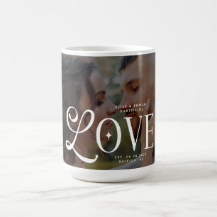 Moderne Liebe Benutzerdefiniertes Hochzeitsfoto Pa Kaffeetasse