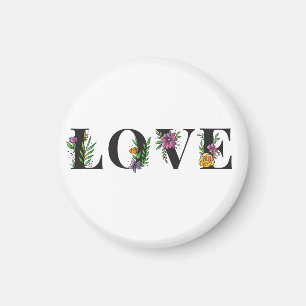 Moderne Liebe Bright Colors Floral Magnet