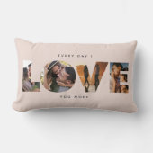Moderne LIEBE Collage Cutout Valentinstag Lumbar Lendenkissen (Vorderseite)