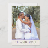Moderne Liebe Custom Wedding Danke Note Card Mitteilungskarte (Vorderseite)