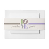Moderne Liebe Custom Wedding Einladungsbanderole (Vorderseite Beispiel)