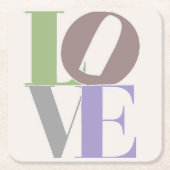 Moderne Liebe Custom Wedding Rechteckiger Pappuntersetzer (Vorderseite)