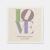 Moderne Liebe Custom Wedding Serviette (Vorderseite)