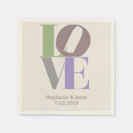 Moderne Liebe Custom Wedding Serviette