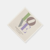 Moderne Liebe Custom Wedding Serviette (Ecke)