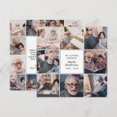 Moderne Liebe & Dank 20-Foto-Beerdigung/Bereavemen Dankeskarte (Vorne/Hinten)