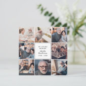 Moderne Liebe & Dank 20-Foto-Beerdigung/Bereavemen Dankeskarte (Stehend Vorderseite)