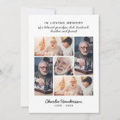 Moderne Liebe & Dank 5-Foto-Beerdigung/Bereavement Dankeskarte (Vorderseite)