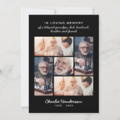 Moderne Liebe & Dank 5-Foto-Beerdigung/Bereavement Dankeskarte (Vorderseite)