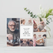 Moderne Liebe & Dank 6-Foto-Beerdigung/Bereavement Dankeskarte (Stehend Vorderseite)