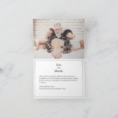 Moderne Liebe & Dank 7-Foto-Beerdigung/Bereavement Dankeskarte (Innenseite)