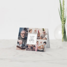 Moderne Liebe & Dank 7-Foto-Beerdigung/Bereavement Dankeskarte