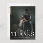 Moderne Liebe & Dank | Hochzeit Danke Foto Postkarte (Vorne/Hinten)