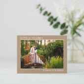 Moderne Liebe dank Hochzeitsstift Gerahmt Kraft Postkarte (Stehend Vorderseite)