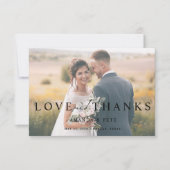 Moderne Liebe & Danke 2 Foto Wedding Vielen Dank (Vorderseite)