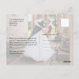 Moderne Liebe & Danke 6-Foto Hochzeit Vielen Dank Postkarte