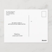 Moderne Liebe & danke Wedding Foto vielen Dank Postkarte (Rückseite)